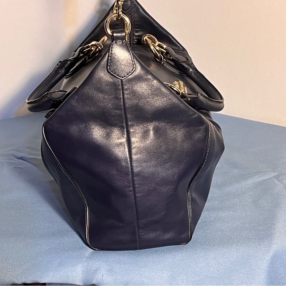 Coach Colette Leather Satchel in Midnight F33806 - Picture 3 of 8